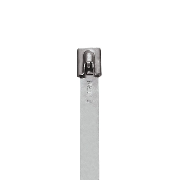 Panduit Cable Tie, 20-1/2 in L, 6 in Max Bundle Dia., Silver, Stainless Steel, 200 lb Strength, 50 PK IMLT152H-L6L - main